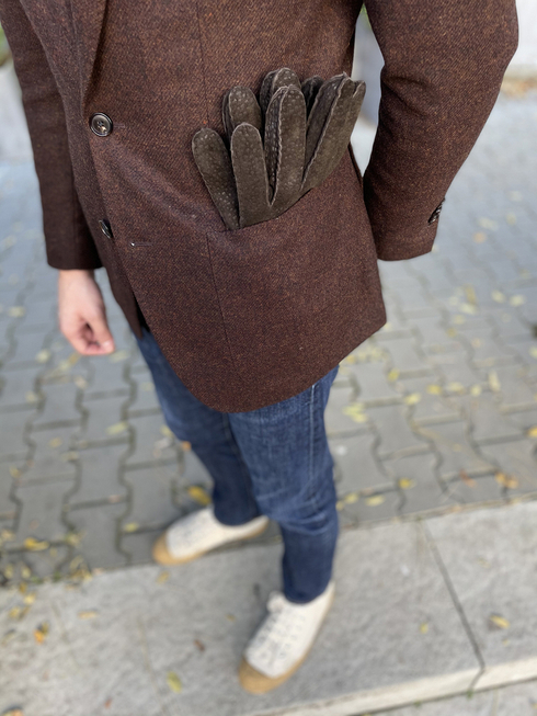 Carpincho handsewn Cashmere Lined gloves