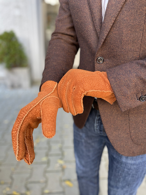Carpincho handsewn Cashmere Lined gloves