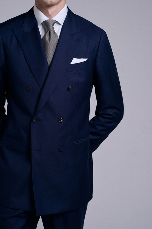 Classic Double-Breasted Navy Suit