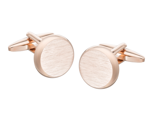 Cufflinks with smooth brushed front 