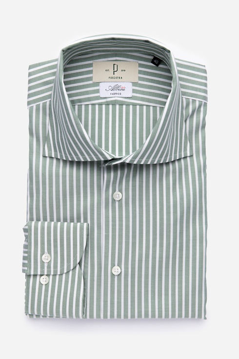 Green Stripe Business Albini Shirt