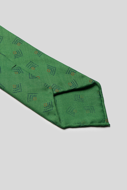 Green Wool Challis Tie