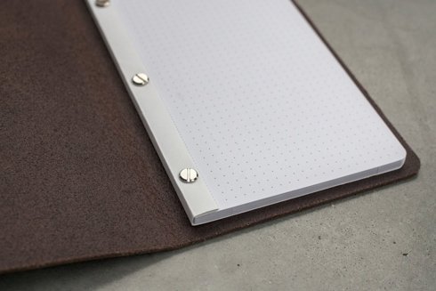 LEATHER chocolate Notebook with refill