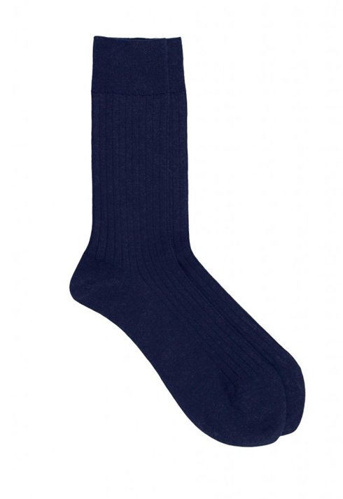 Navy blue Easy Care Merino Wool Socks / Pedemeia