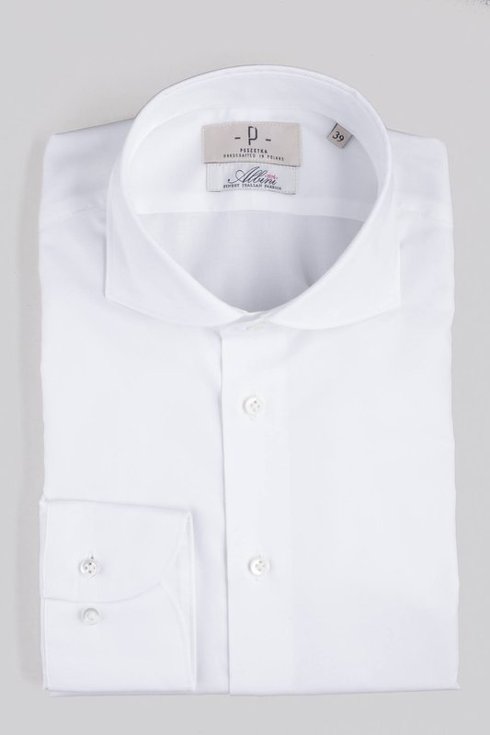 Neapolitan shoulder white shirt Albini