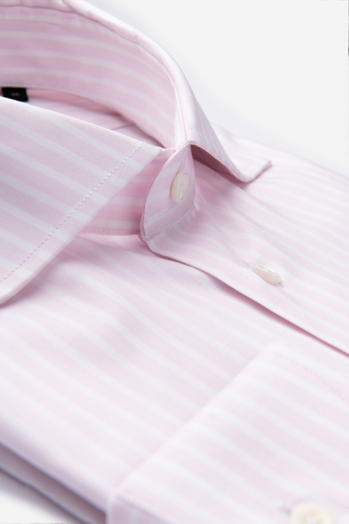 Pale Pink Stripe Business Albini Shirt