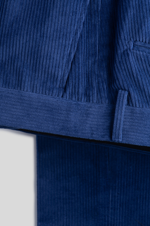 Royal Blue Corduroy Trousers Poszetka x Mr. Vintage