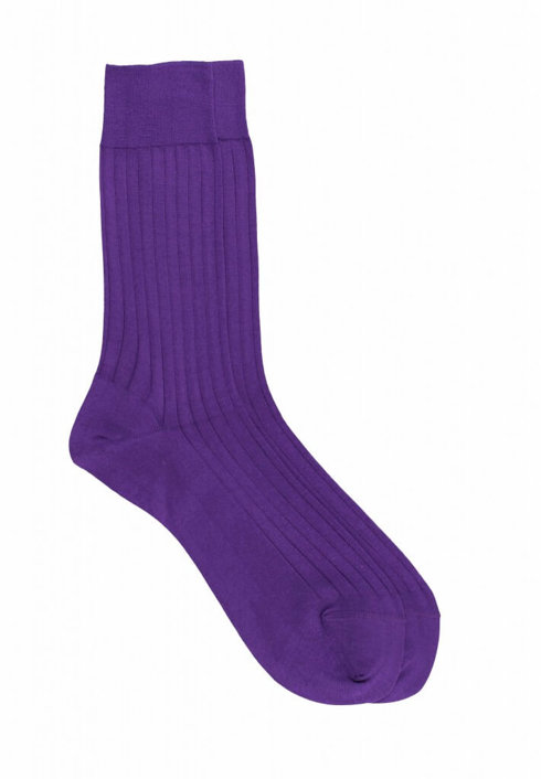 Violet 100% Mercerized Cotton Socks - Fil D'écosse
