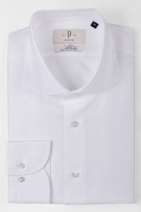 White linen & cotton Albini shirt 