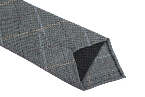 Wool & Linen untipped checked tie
