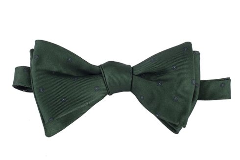 green Macclesfield bow tie