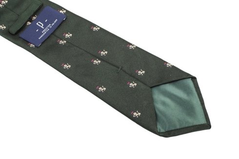 green silk tie 