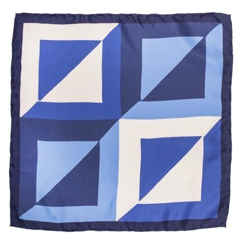 pocket square blue squares