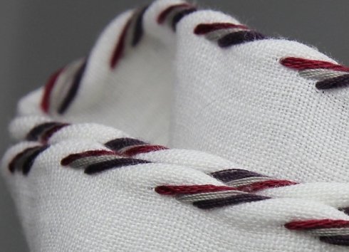 triple thread linen pocket squares – three edge colours 