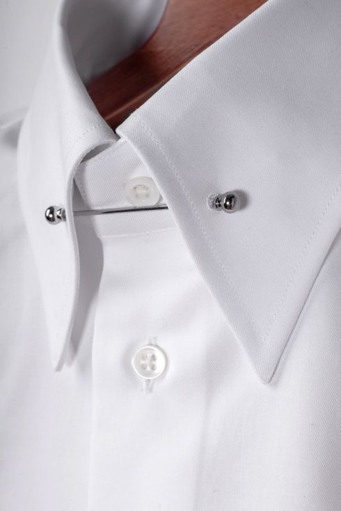 Klasyczna Biała Koszula Pin Collar