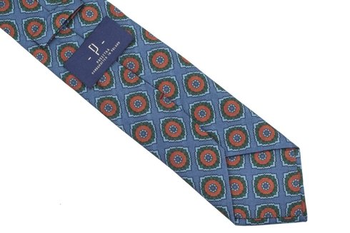 Krawat z jedwabiu Macclesfield granatowy