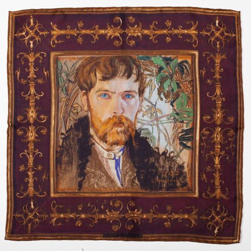 Poszetka z obrazem Stanisław Wyspiański "Autoportret"