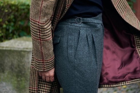 Spodnie "Alfred" gurkha szarozielone
